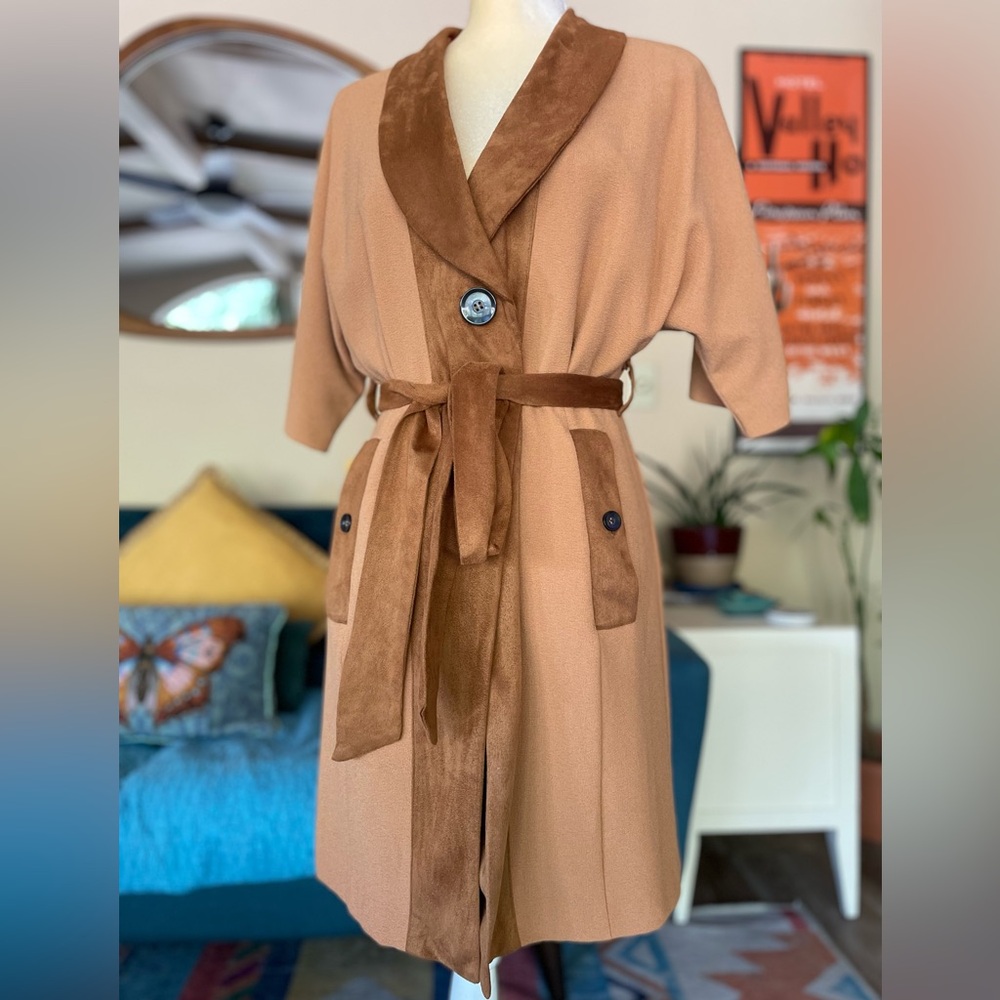 2 tone belted coat